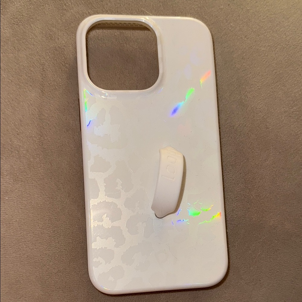 Loopy White Opal Leopard Print Phone Case
